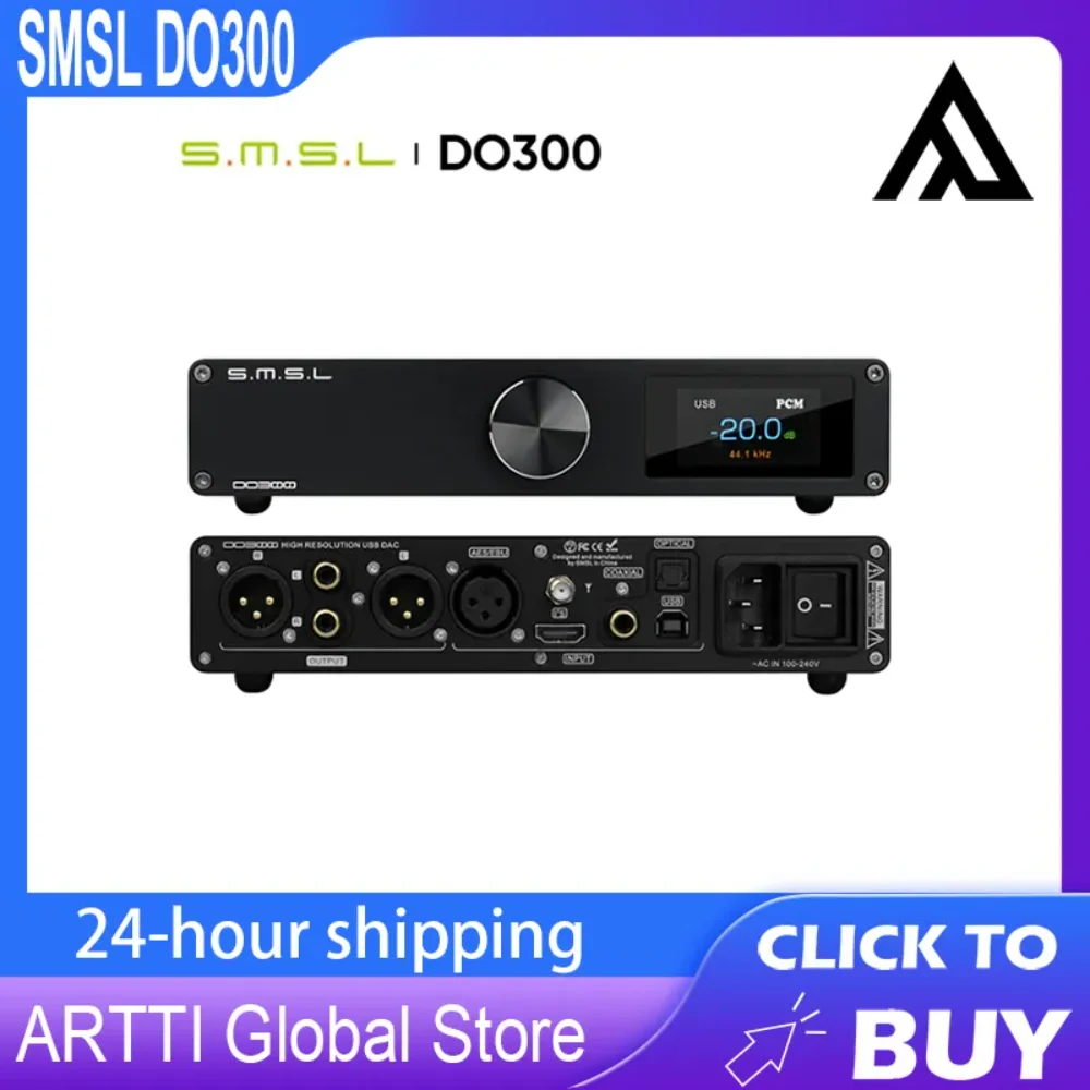 Smsl Do300 Digital Dac Amp Muslimbluetooth 5.1 Mqa Cd Decoder Xmos Xu316 Dsd512 32Bit 768Khz Ldac Xlr I2S + Telecomando