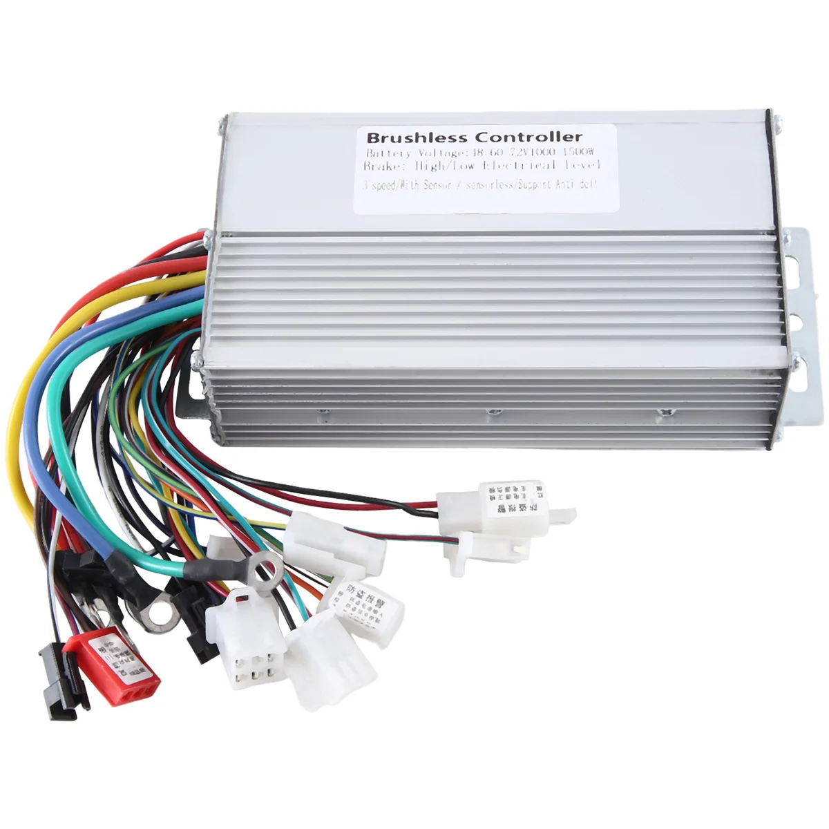 Dc Motor Speed Controller Motor Speed Controller Electric Bike Controller Electric Motor Speed Controller 48V 60V 64V 72V 1000W 1500W Electric Controller 12 Tube Dual Mode E-Bike Brushless Controller Speed Motor