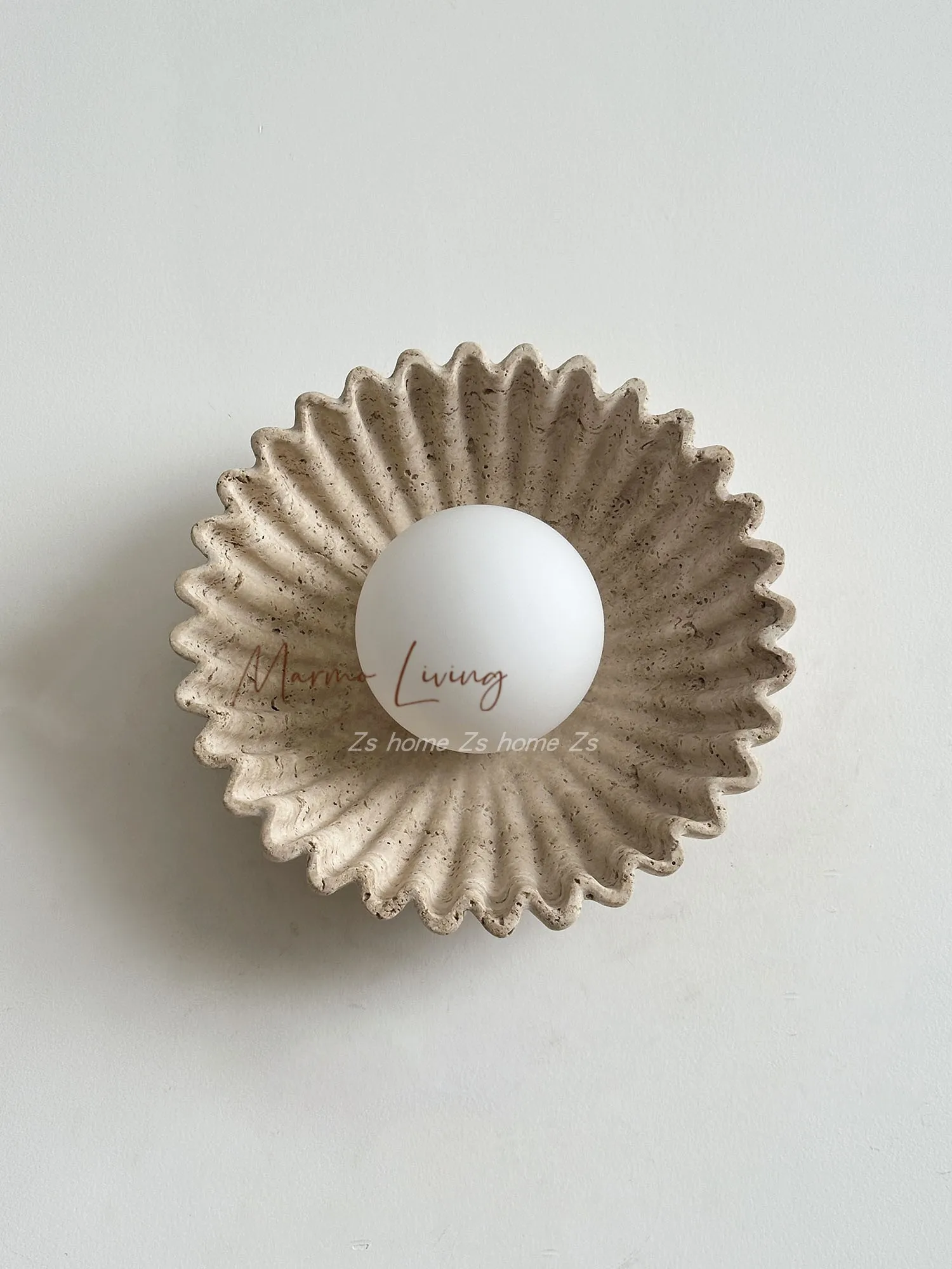 Luxury Wabi Sabi Stone Wall Lamp 1