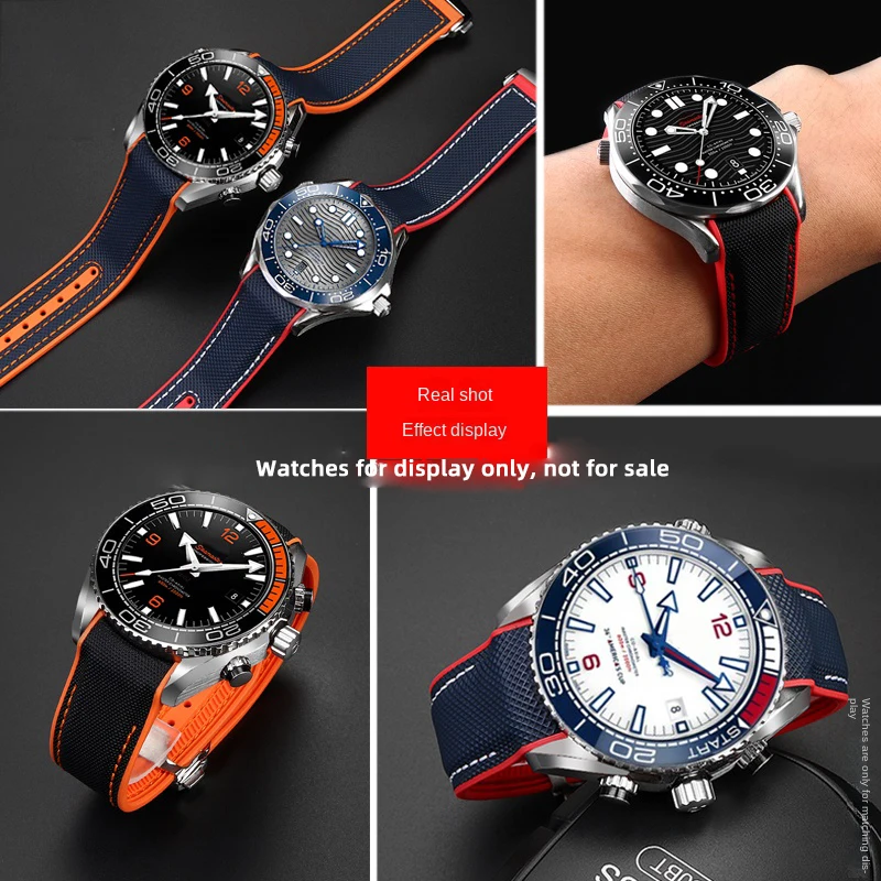 Premium Nylon Waterproof Strap in Orange - 20mm, 21mm, 22mm Sizes
