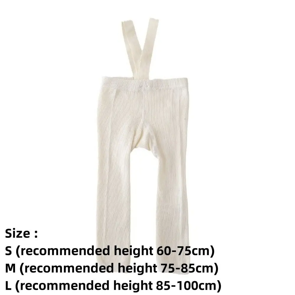 Warm Newborn Suspender Tights Stockings Suspender Pants Ribbed Leggings Overalls Knit Tights Elasticity Children's Tights