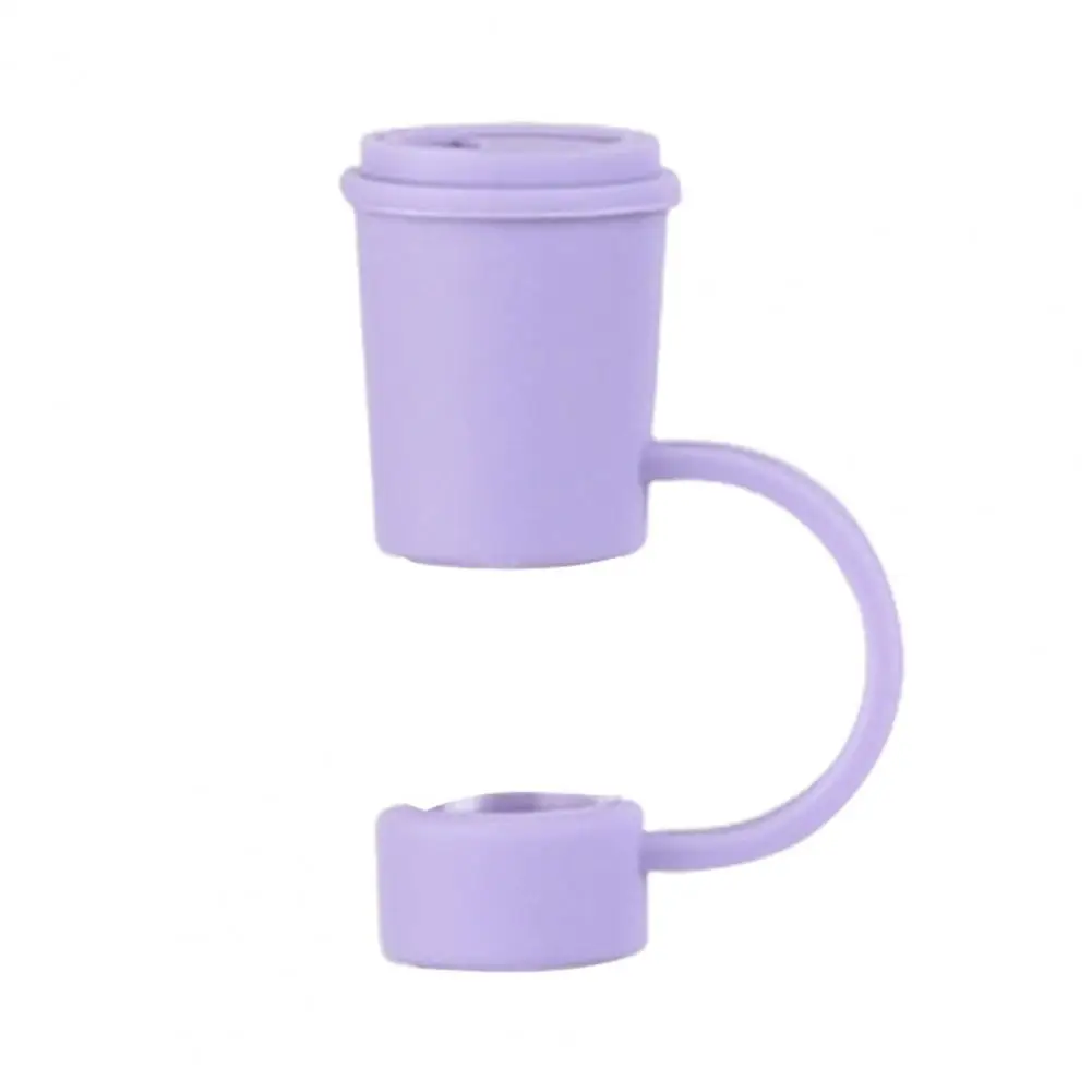 12mm Straw Cover Reusable Food Grade Plastic Straw Cover Protector for Glass Straws Dust-proof Mini Tip Plug Topper Kitchen