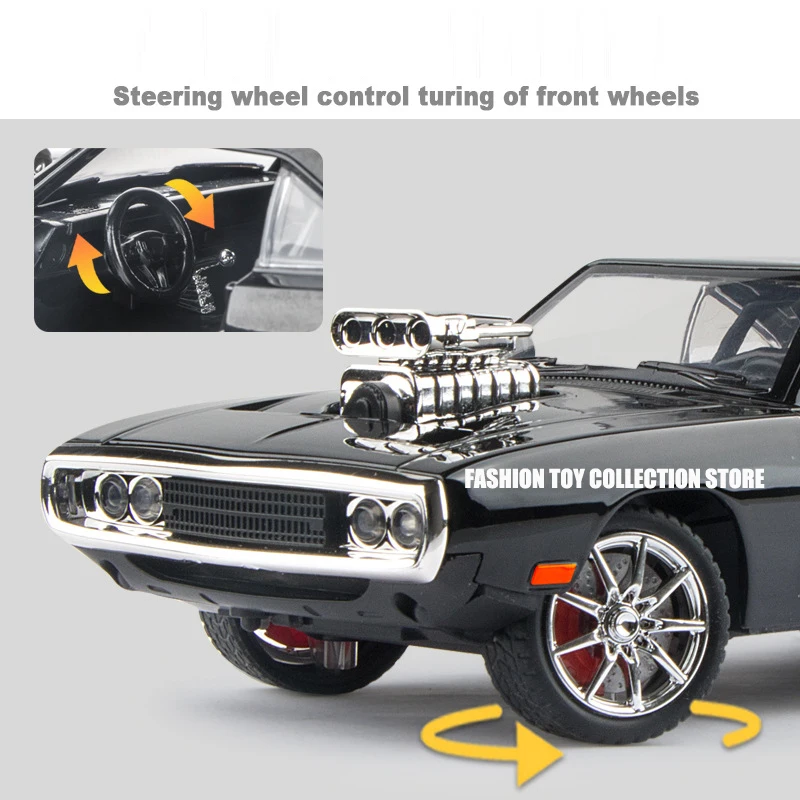 1:24 Challenger 1970 Fast Furious Alloy Car Model Diecasts Toy