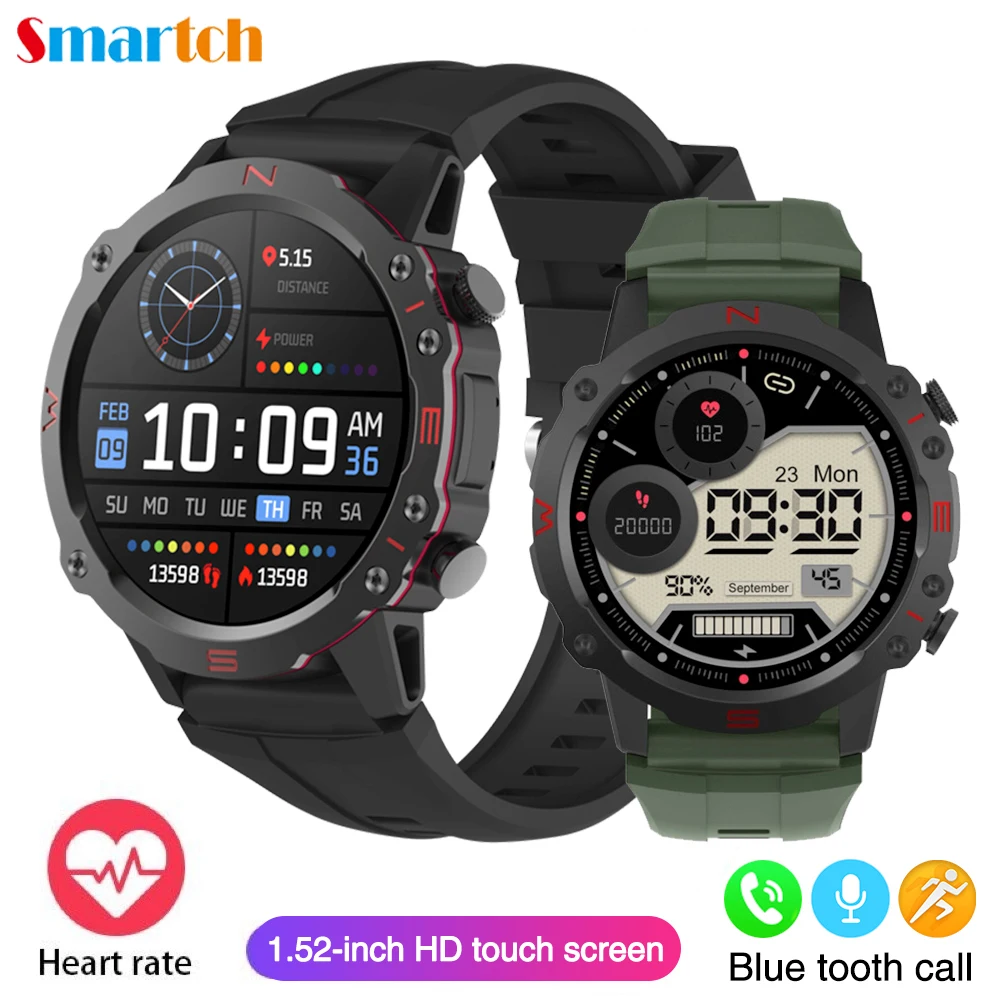 

1.52' Blue Tooth Call Smartwatch Men Women Waterproof Smart Watch 123+ Sports Modes Voice Assistant Health 100+ Rich Dial Sleep