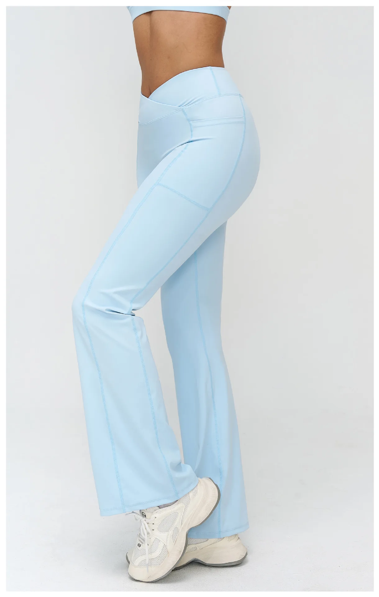 Pantalon Yoga Évasé Taille Haute Femme
