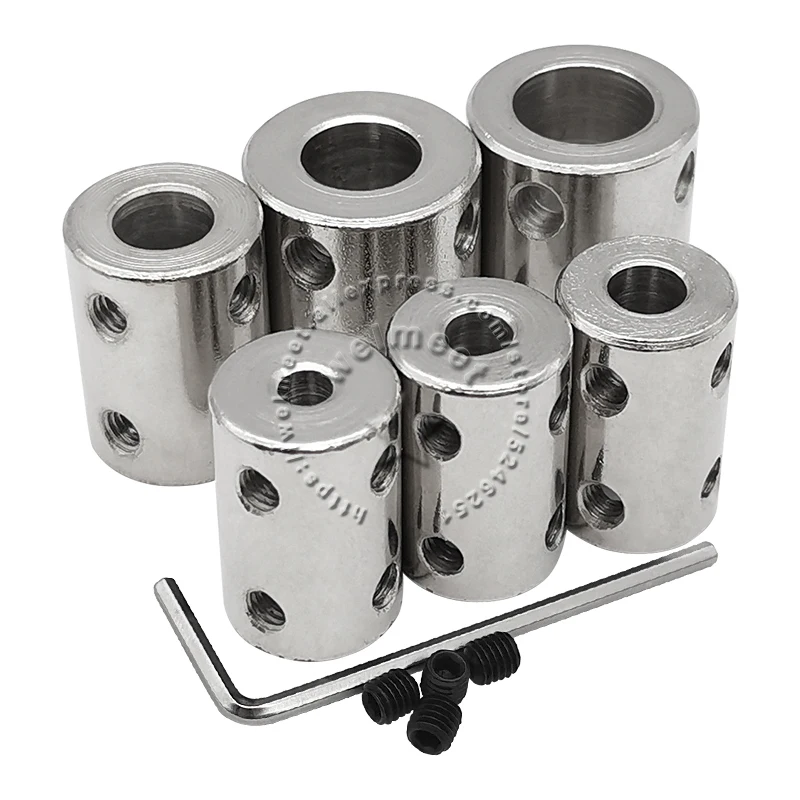 Rigid Shaft Coupler 1pcs 3.17mm-12mm Rigid Shaft Coupling Coupler Motor Connector Sleeve #45 Steel