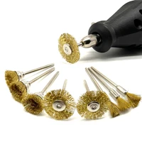 24Pcs Brass Brush Steel Wire Wheels Brushes Drill Rotary Tools Polishing for Dremel Rotary Tools Metal Rust Removal Brush Set 2