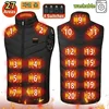 27 Zone Heating Vest Jacket Men's Winter USB Smart Electric Sleeveless Jacket Self-heating Clothes Women's Snow Warm Padded Coat 1