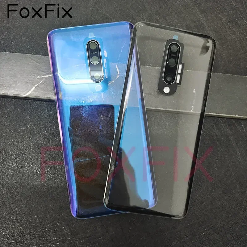 Clear Glass Back Cover For Oneplus 7 7T Pro Battery Door Rear Housing Case Panel With Camera Lens Replacement+Adhesive Sticker phone back cover glass battery cover glass phone back cover phone camera lens