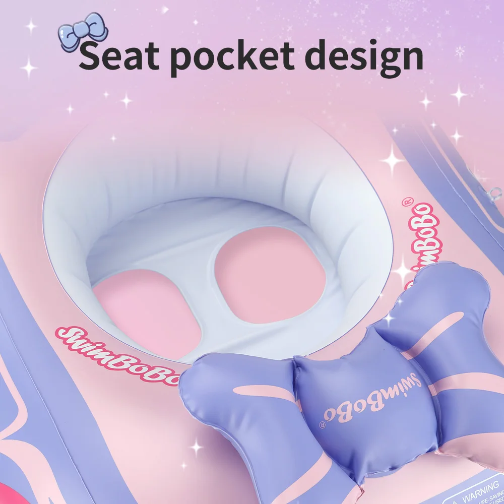 Swimbobo Kids Car Swimming Seat Float Ring Inflatable Infant Floating For Summer Swim Boat Circle Bathing Water Toy with canopy — view 2