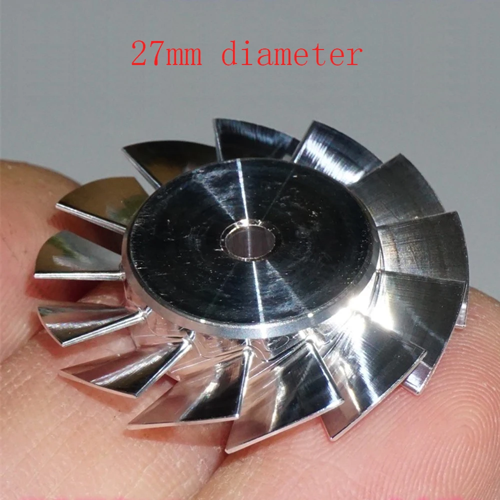 5Pcs 27mm Diameter Aluminum Iimpeller CNC Machining High Precision Impeller 100000 RPM High Speed Fan Motor Blade Impeller