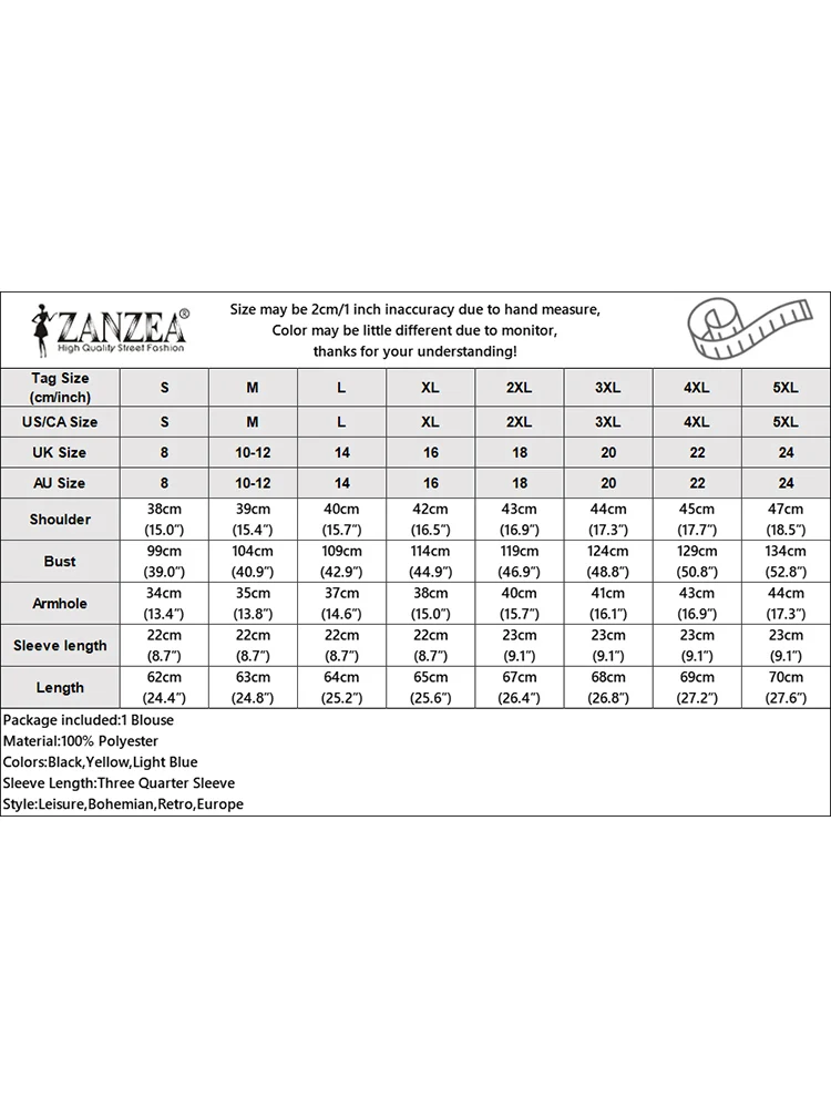 ZANZEA Vintage Office Wear Tops Lapel Neck Checked 2024 Fashion Holiday Blouse Summer Daily 3/4 Sleeve Plaid Chemise Party Shirt
