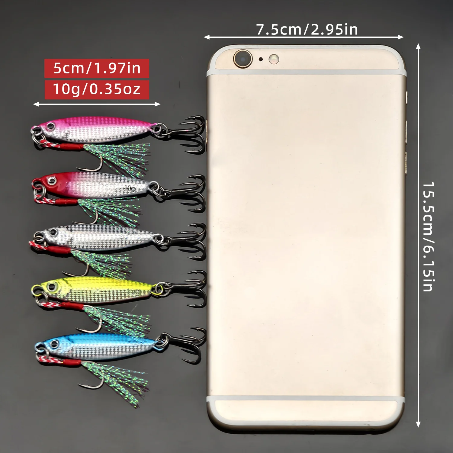 5pcs Bass Jig Lures 6