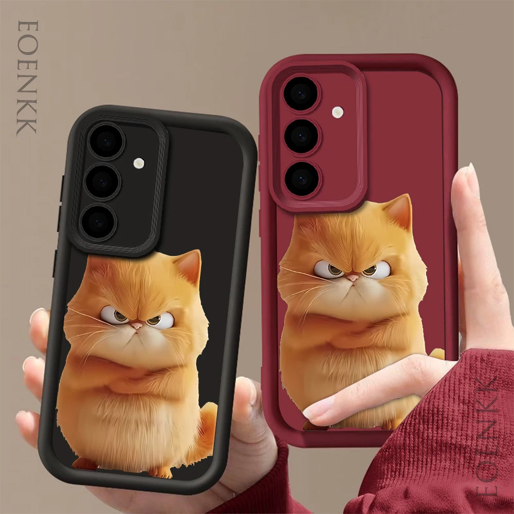 Vibrant Yellow Cat Phone Case with Ultra Lens Protection
