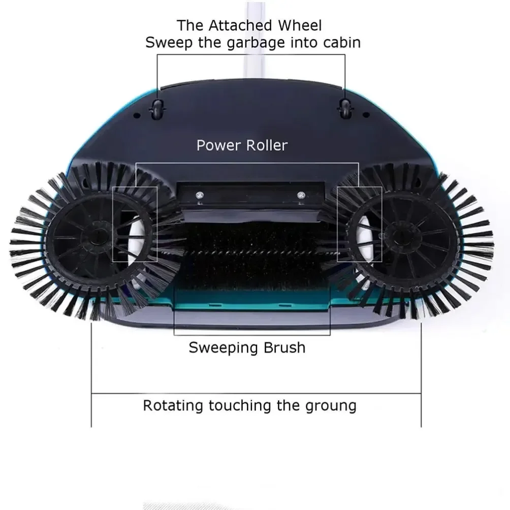 Hand Push Vacuum Cleaner Sweeper Mop and Sweep Two-in-one Multifunctional Household Hand Push Lazy Sweeper portable vacuum cleaner hand sweeping machine hand push broom