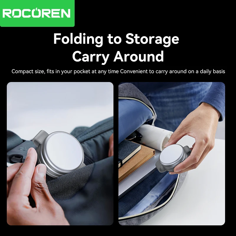 Rocoren Foldable 3 in 1 Magnetic Wireless Charger Portable Fast Charging Dock Station For iPhone 16 15 14 Pro Max iWatch AirPods Best Sellers In Phones Accessories