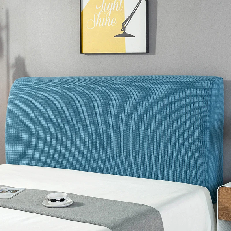 Elastic Thicken All-inclusive Bed Head Covers Plush Headboard Cover Polar Fleece for Home Solid Color Long Back Chair Cover