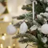 Christmas Ball Ornaments Shatterproof Plastic Tree Ornaments 24 PCS Shaped Styles Xmas Tree Holiday Decor,White 6