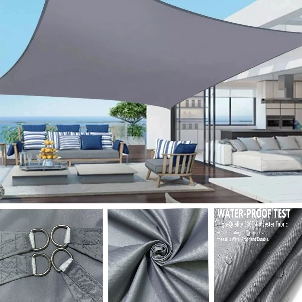 

300D awningSummer outdoor waterproof anti-UV shade canvas Oxford cloth sunscreen rain cover garden courtyard awning