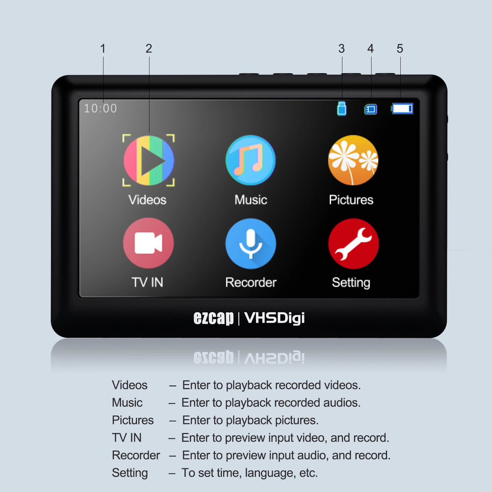 Recorder Video Audio Capture Box Analog To Digital Converter Support