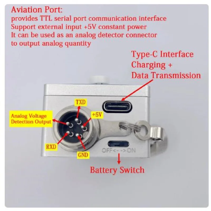 100M-40Ghz V8 TYPE-C USB RF Power Meter TTL DATA Communication Digital Display Power Detector FOR Ham Radio Amplifier 6