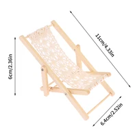 1/12 maison de poupée chaise longue pliable maison de poupée chaise longue modèle maison de poupée Mini meubles accessoires 6