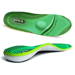Orthopedic Sport Insoles for Plantar Fasciitis Relief and High Arch Support (127 - ORH - green)