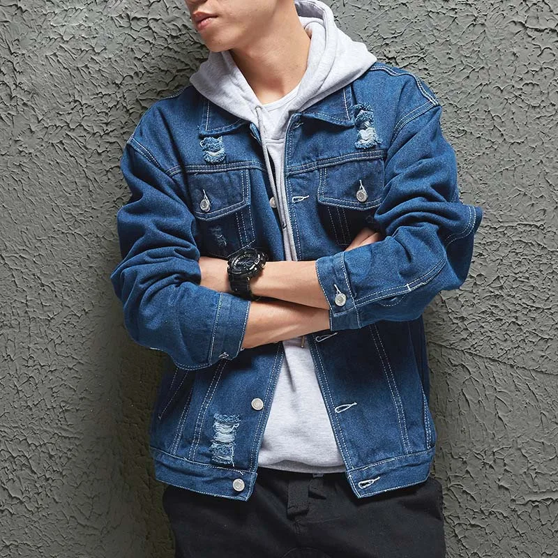 Wholesale Spring Autumn Fashion Teenagers Embroidery Gown Mens Casual Jacket  Boys Spring Autumn Korean Denim Jacket Men 201218 From Kong01, $25.54