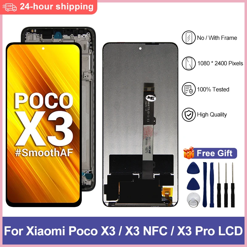 Kit Écran LCD + Vitre Pour Xiaomi Poco X3 PRO - Remplacement Complet Avec Outils