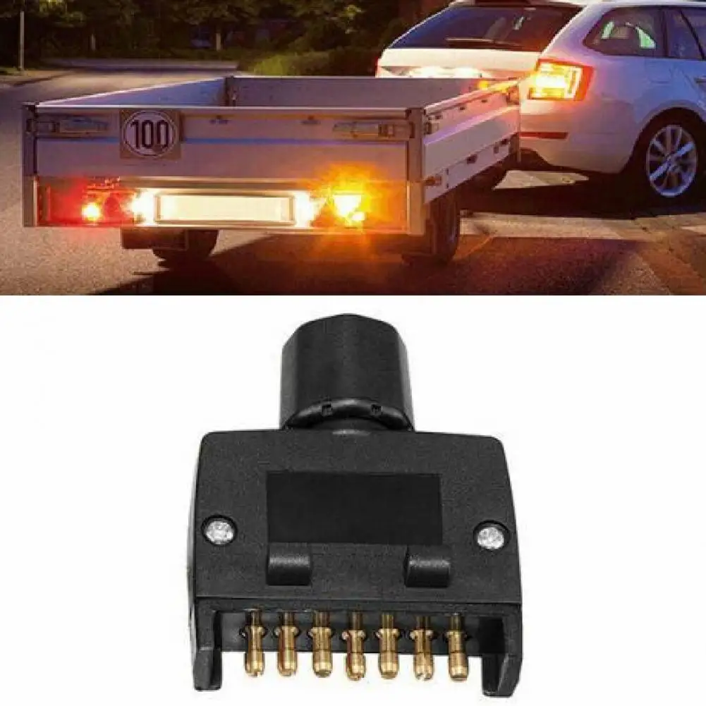 

for Caravans Strong Grip Trailer Plug 12V for Caravan Flat Design 7 Pin Towing Wiring Socket for Caravans