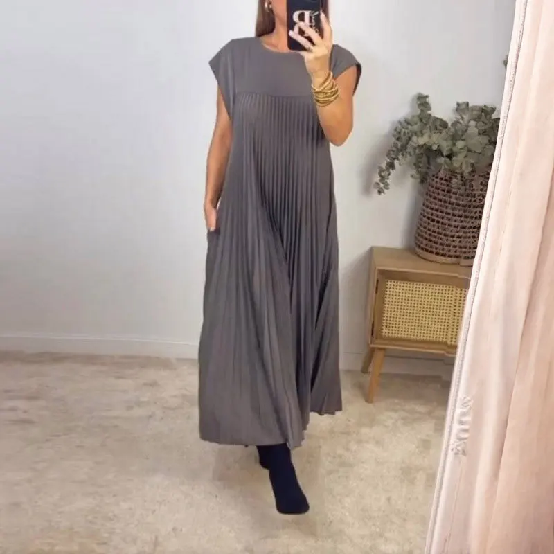 Summer Party Women Dress O Neck Elegant Long