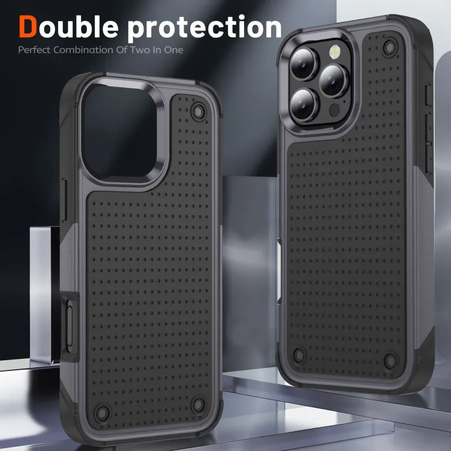 Luxury Hybrid Rugged Heavy-Duty Armor Shockproof Case - Hard Plastic Frame Back Cover