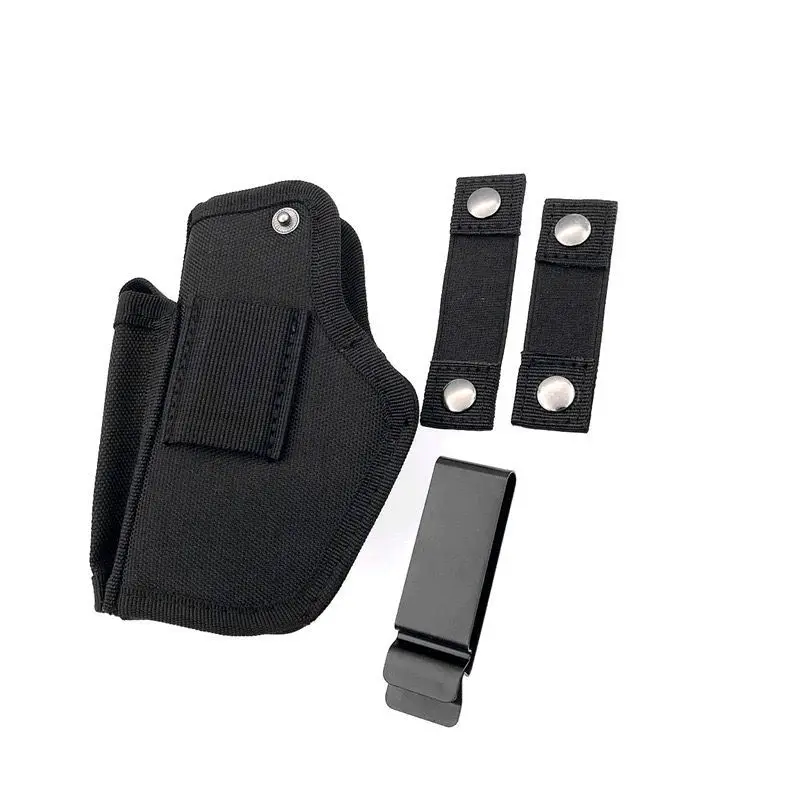 

Hunting Black Magazine Slot Holder bag Molle Right Left Interchangeable Tactical Pistol Hand Gun Holster