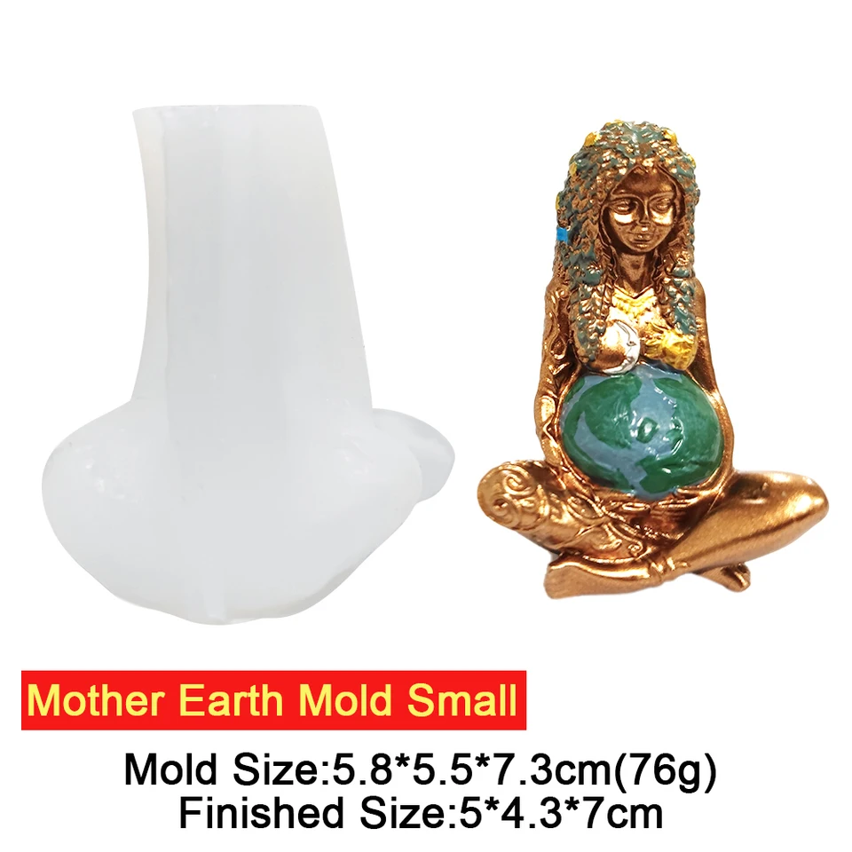 708.7927 FIGURINE DEESSE GAIA STATUETTE FEMME ENCEINTE NATURE PM