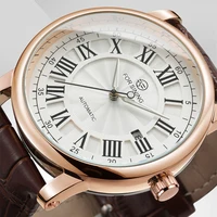 FORSINING Designer Luxury Man Watch High Quality Automatic Date Movement Clock Leather Mechanical Business Wrist Watches For Men