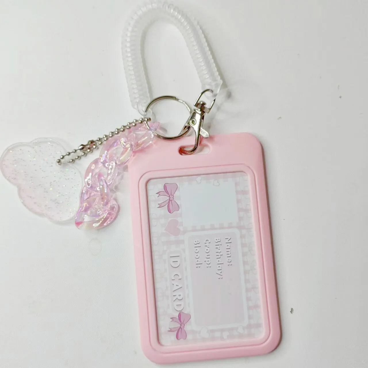 Credit Card Holder 11cm Vertical Card Keychain Bus Student ID Holder