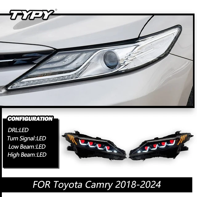 車のライトトヨタカムリ RGB 2018-2024 ヘッドライト LED
