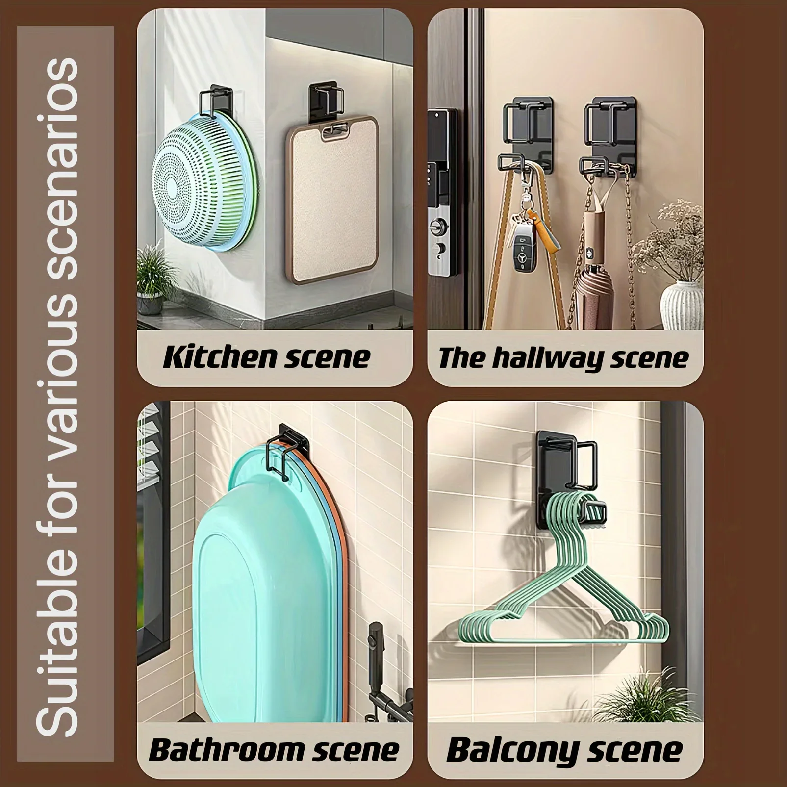 No Punching Washbasin Hook Toilet Washbasin Rack Bathroom Basin Storage Rack Hanging Basin