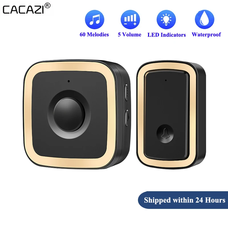 

CACAZI Latest Smart Home Wireless Doorbell 300M Long Distance Adjustable Volume Waterproof Remote Control A58 Intelligent Call