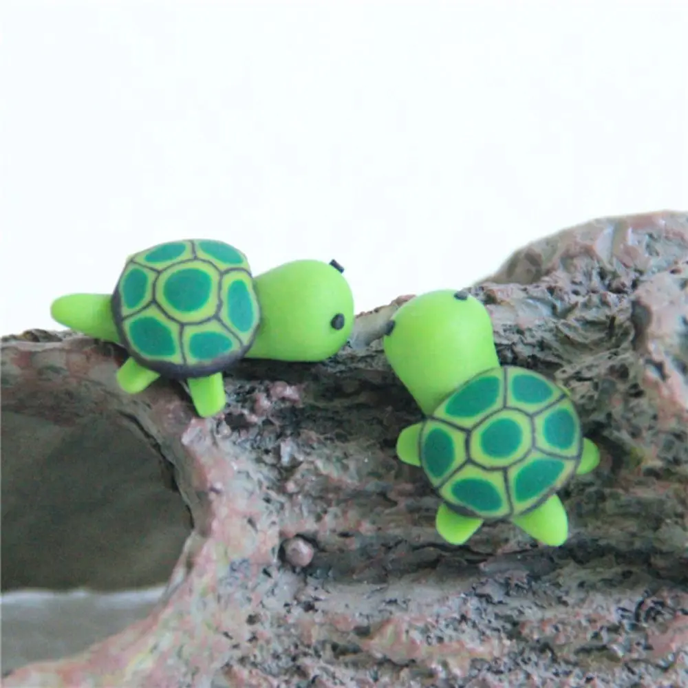 

10pcs Miniature Dollhouse Bonsai Garden Landscape Flower Pot Sea Turtle Decor