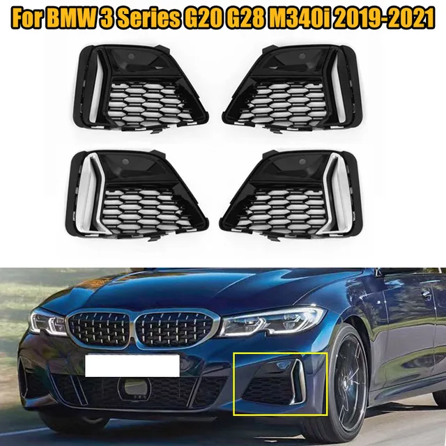 フロントバンパーカーカバー,フォグライトフレーム,BMW 3シリーズ,g20 