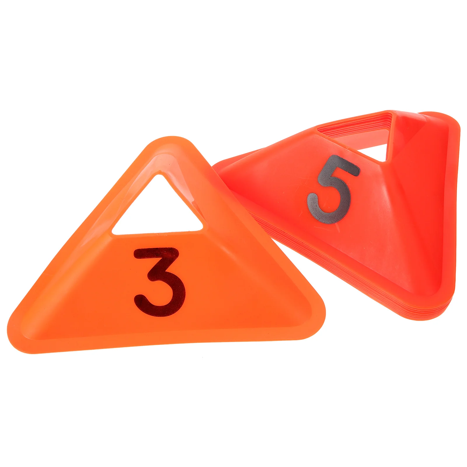 

10 Pcs Digital Logo Plate Football Sports Cones Drills Small Entertainment School