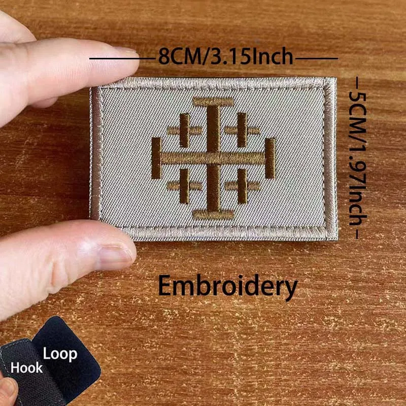 Die Tempelritter von Jerusalem, die Kreuzzüge Moral Emblem Stoff bestickte Applikation Patches, militärische Aufkleber taktisches Abzeichen – Detail 12