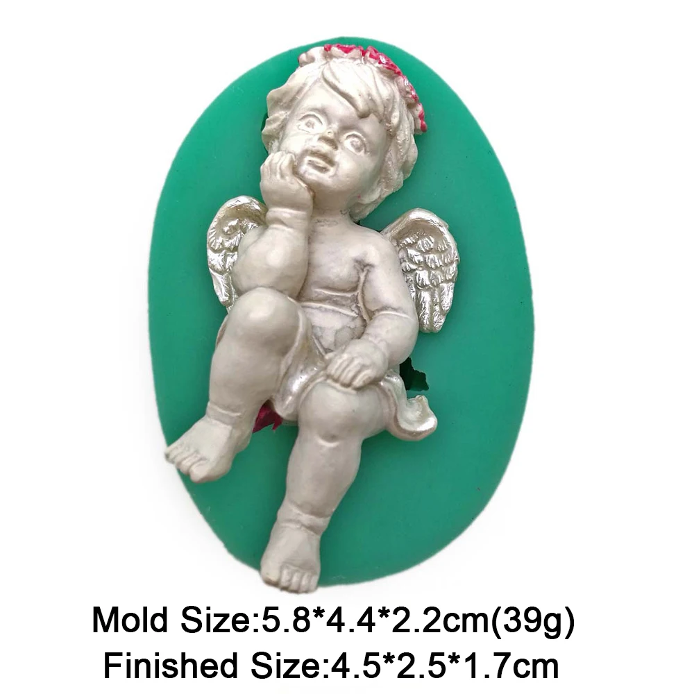 Stampo In Silicone Fai Da Te A Forma Di Angelo - Piccolo Stampo Per Torte, Cioccolato E Fondente - Mini Angeli Per Decorazioni E Dolci - 5