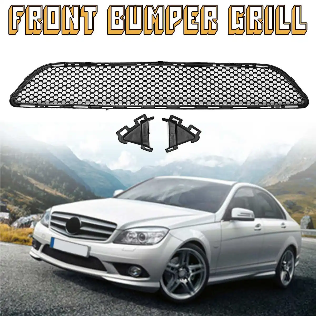 

High Quality Front Bumper Centre Grill Grille Mesh Panel for Mercedes For Benz C Class W204 for AMG 2008-2014 Front Upper Grille