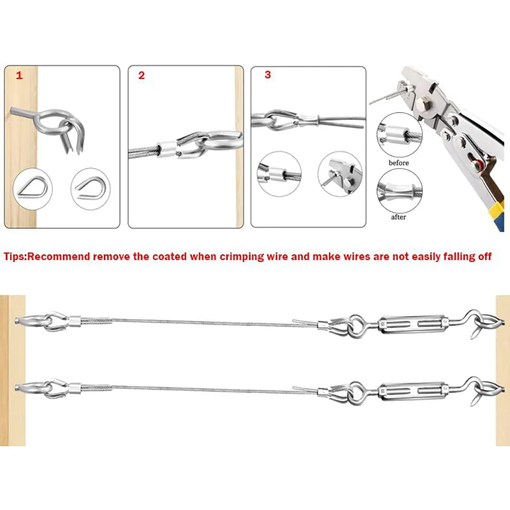 15/30M stainless steel cable rope PVC Coated Garden Cable Guardrail Ropes Multifunction Railing Wire Fence Roll Sets With Screw