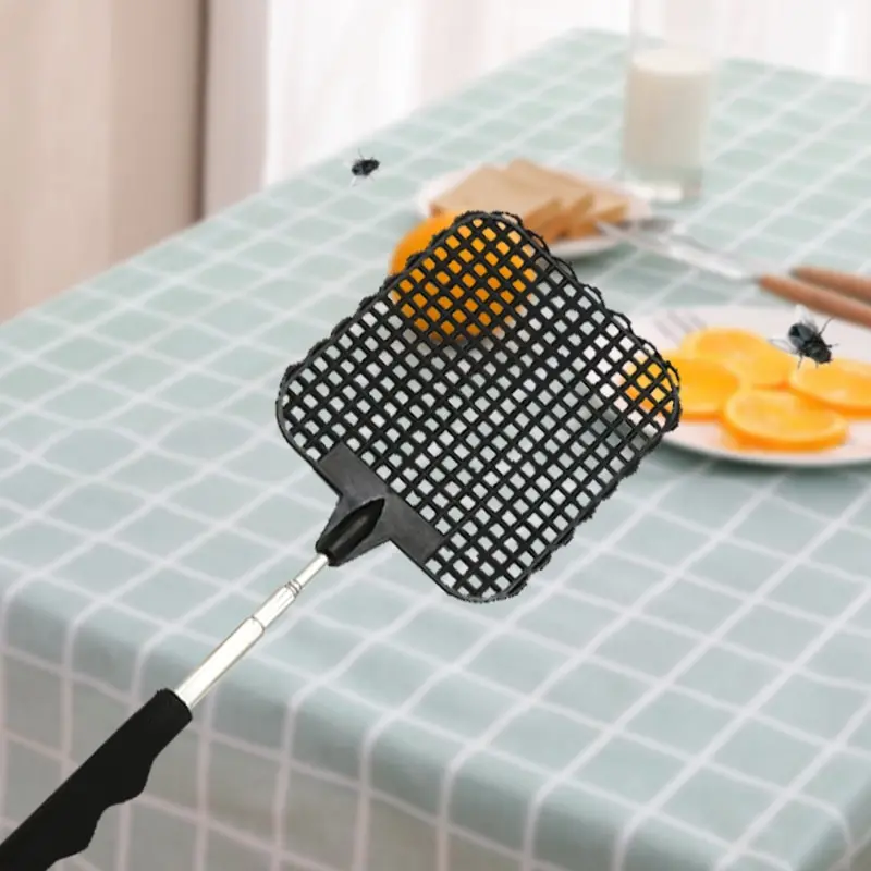 5 Pack Black Creative Fly Swatter Mosquito Swatter Stainless Steel Expansion Design Fly Repellent Supplies fly swatter