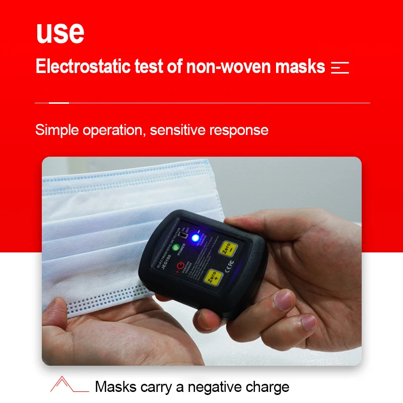100V 20KV Portable Electrostatic Detector Non contact Electrostatic Field Tester Non woven Circuit Board Static Surface Analyzer