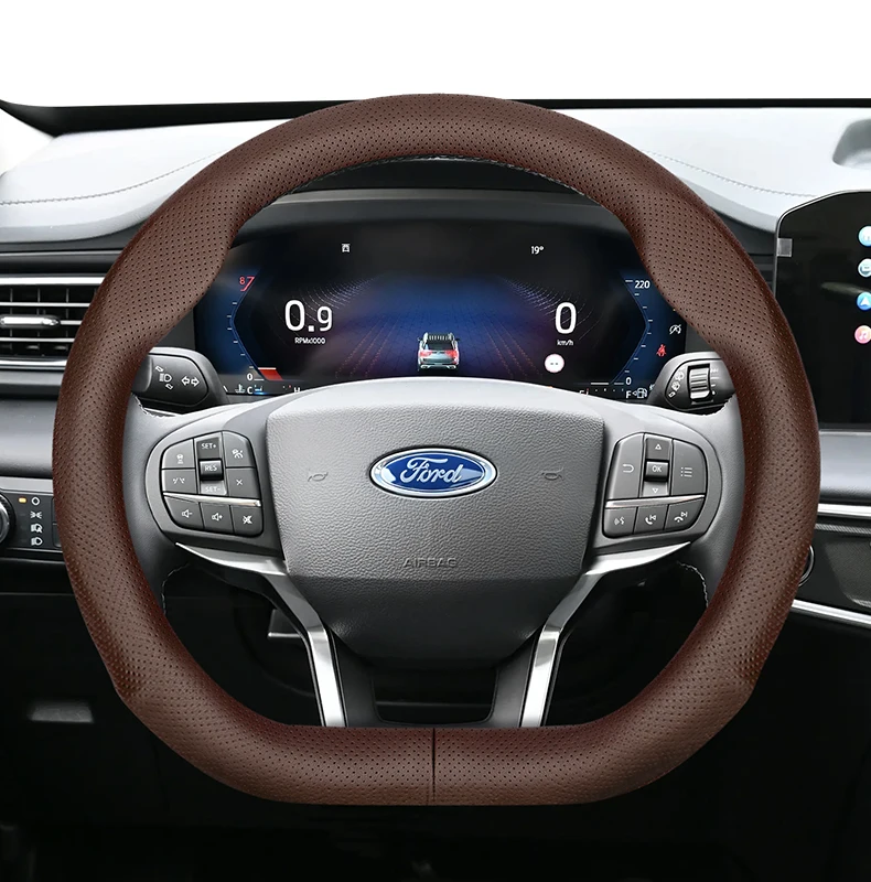Für Ford D-förmige Lenkradabdeckung, ultradünn, Focus Escort Fusion Mondeo Fiesta Explorer Ecosport Edge EVOS Territory Mach-E – Detail 19