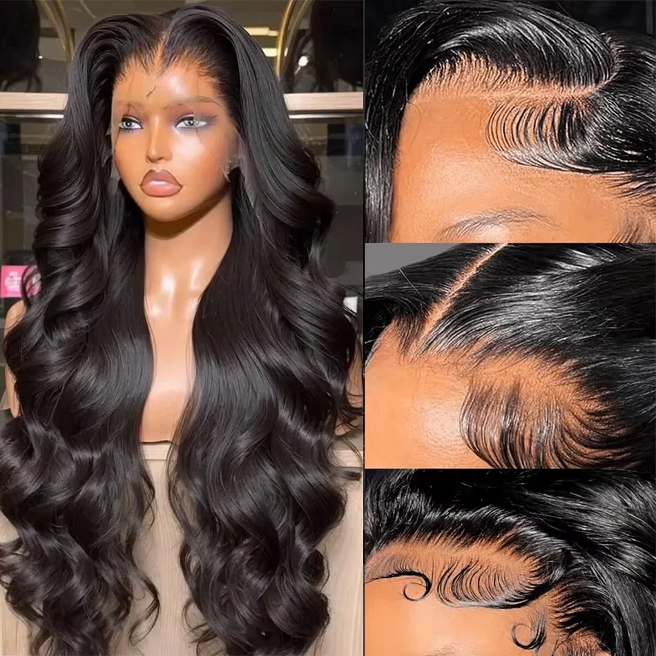 Body Wave Human Hair Wigs 13x6 Hd Lace Frontal Wigs 220 Density 40 Inch For Black Women Pre Plucked Loose Wave Lace Frontal Wig 1